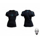 Camiseta Fitness m.corta, mujer negra