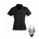 Polo Tenis/Golf/Padel negro, mujer